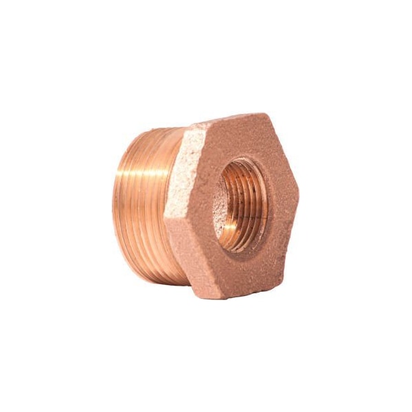 1 In. X 3/4 In. Lead Free Brass Bushing - MNPT X FNPT - 125 PSI - Import
